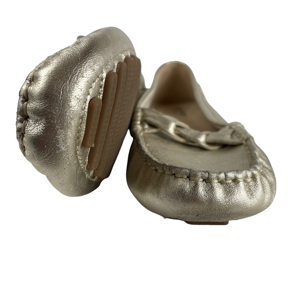 Sperry Top-Sider Metallic Gold Slip-On Flat Loafer Size 7 Summer Essential Basic - Picture 10 of 13